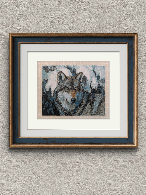 Cross-stitch The wolf